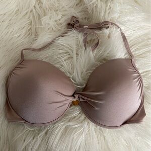Victoria's Secret Mauve Shimmery Push-Up Halter Bikini Top